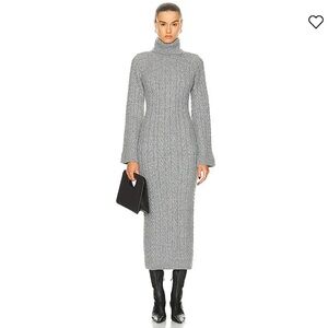 LPA Tori Cable Dress in Heather Grey